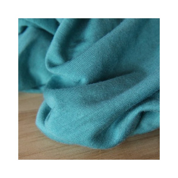 tissu jersey bleu lagon - un chat sur un fil