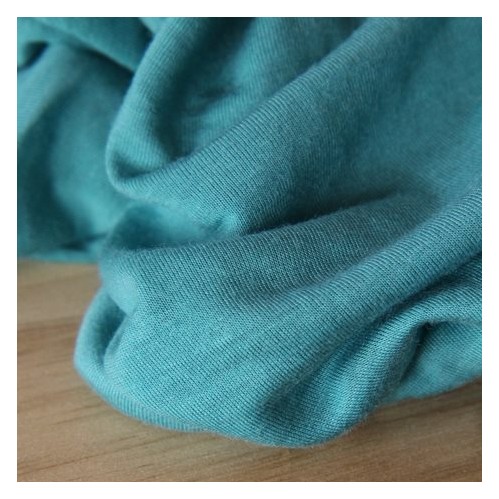 tissu jersey bleu lagon - un chat sur un fil
