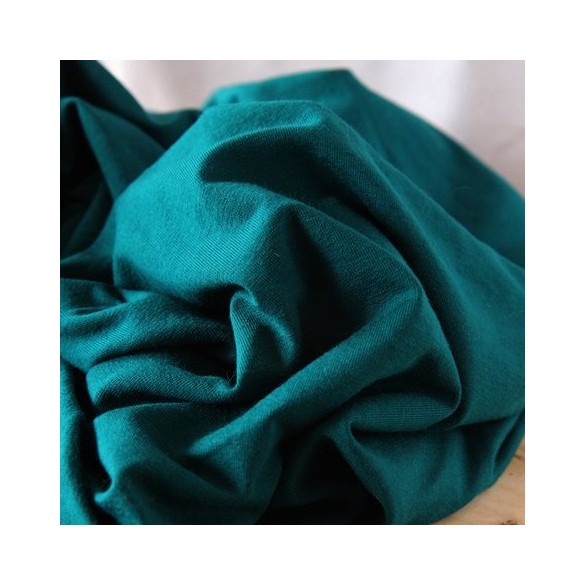 tissu jersey viscose émeraude