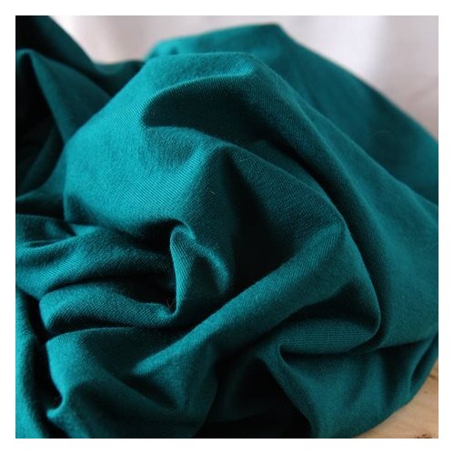 tissu jersey viscose émeraude