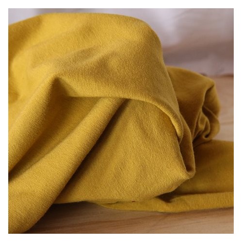 tissu viscose moutarde - un chat sur un fil