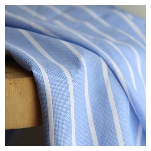 coton rayures - blanc et bleu