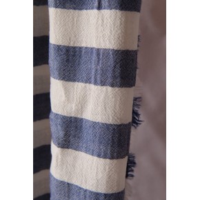 coton rayures bleu et blanc