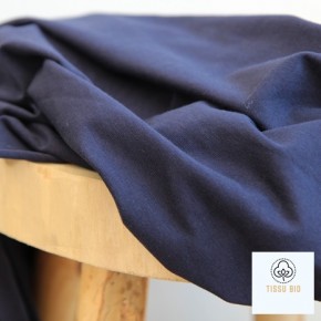 jersey coton bio certifié - marine