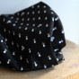 coton imprimé motif breton fond noir - un chat sur un fil