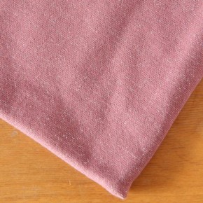 tissu bord côte vieux rose et argent
