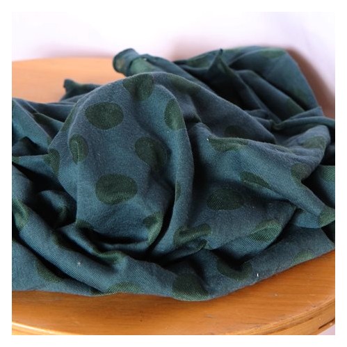 tissu maille fine à pois vert - un chat sur un fil