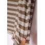 tissu viscose rayé gris et taupe