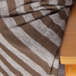 tissu viscose rayures gris et taupe