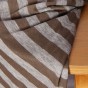 tissu viscose rayures gris et taupe