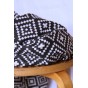 tissu double gaze noir et blanc - un chat sur un fil