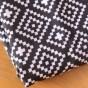 tissu double gaze graphique - noir et blanc