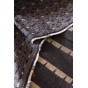 tissu jacquard upcyclé - gris foncé et doré