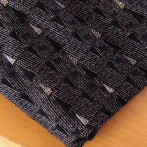 tissu français - jacquard gris foncé et noir
