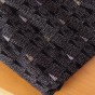 tissu français - jacquard gris foncé et noir