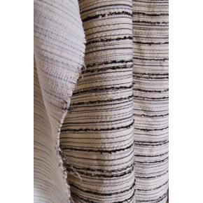joli jacquard rayures - noir et écru