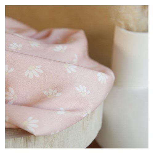 viscose imprimé fleurs - rose
