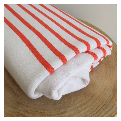 tissu marinière vendu par panneau - un chat sur un fil