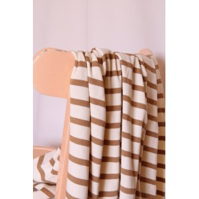 joli tissu fluide camel et écru