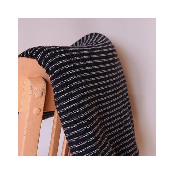 tissu sweat rayures - marine et blanc