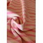 tissu sweat rayures - rose et écru
