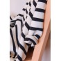 tissu sweat rayures - marine et écru