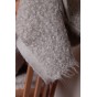 superbe tissu bouclette beige - un chat sur un fil