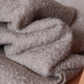 tissu bouclette beige chiné