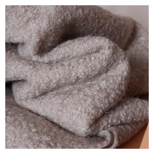 tissu bouclette beige chiné