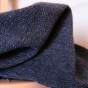 tissu velours chiné bleu marine - un chat sur un fil