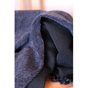 joli tissu bleu chiné matelassage fin