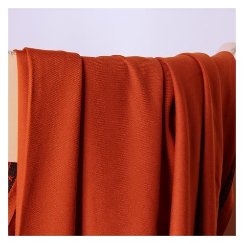 twill de bambou et polyester orange brique