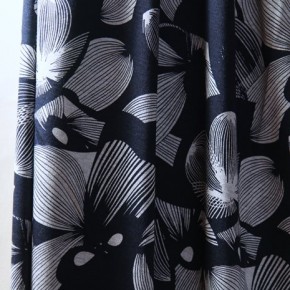 maille milano fleurs marine et blanc