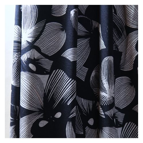 maille milano fleurs marine et blanc