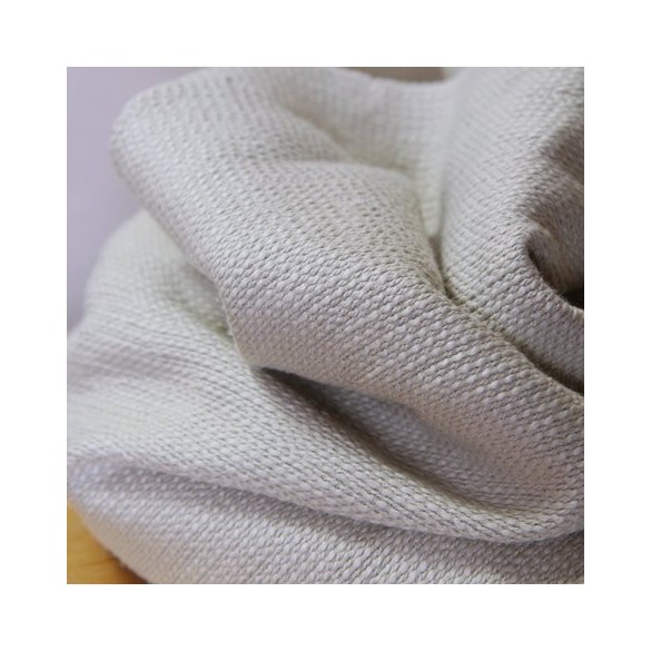 tissu coton uni - beige ficelle