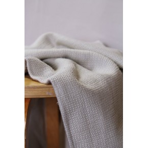 tissu coton épais beige - un chat sur un fil