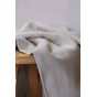 tissu coton épais beige - un chat sur un fil