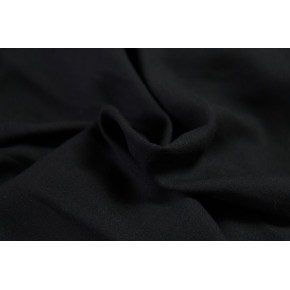 crêpe de viscose noir - tissu upcyclé