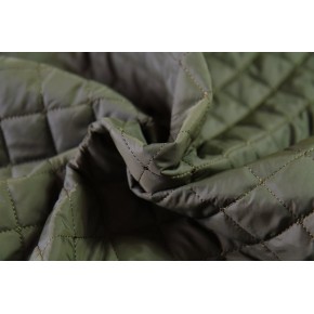 tissu matelassé kaki et noir