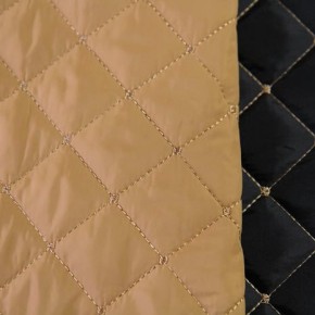 tissu matelassé réversible - BEIGE et noir