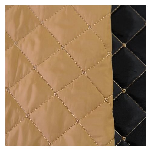 tissu matelassé réversible - BEIGE et noir