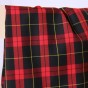 tissu gabardine souple à carreaux rouge et noir
