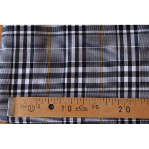 tissu gabardine souple à carreaux