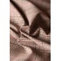 tissu fluide carreaux marron beige et rose