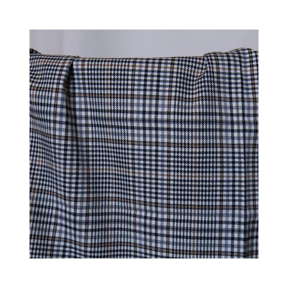 joli sergé prince de galles - marron gris et noir