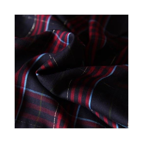 tissu viscose à carreaux chic - blouse fluide