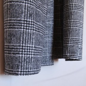 tissu carreaux prince de galles - noir et blanc
