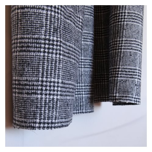 tissu carreaux prince de galles - noir et blanc