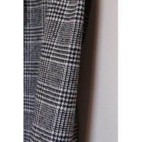 tissu pour veste ou manteau - noir et blanc