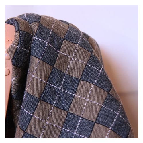 superbe jacquard français CARREAUX - collection upcyclinG